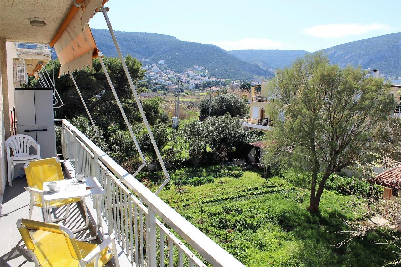 Apartment Sea View In Front Of The Beach Of Agia Marina Pórto Ráfti エクステリア 写真